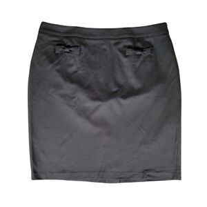 Talbots Black Pencil Skirt with Bows Sz 16P